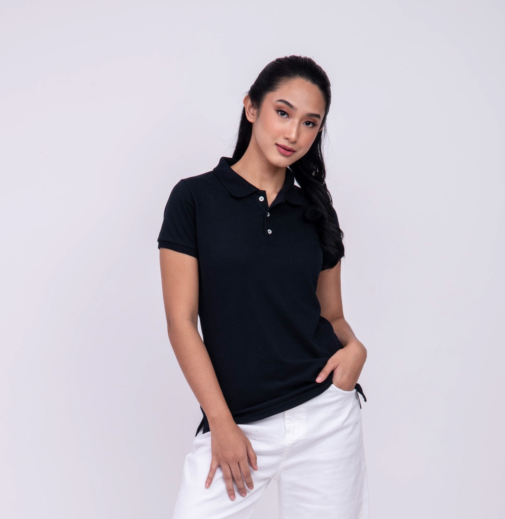 BLACK POLO TSHIRT