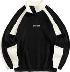 BLOCK ZIP UP SWEATSHIRT