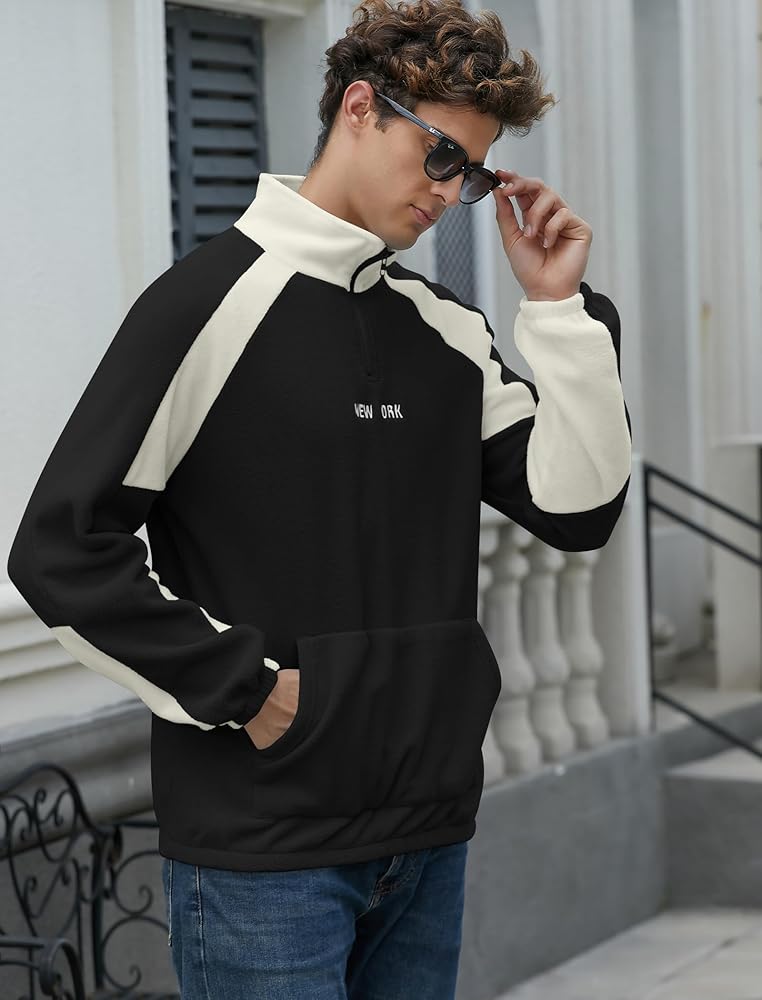 BLOCK ZIP UP SWEATSHIRT