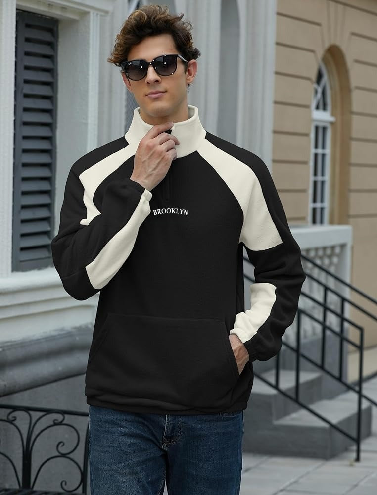 BLOCK ZIP UP SWEATSHIRT