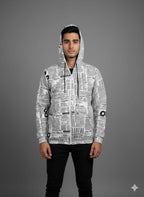 NEWSPAPER ZIPPER HOODIE