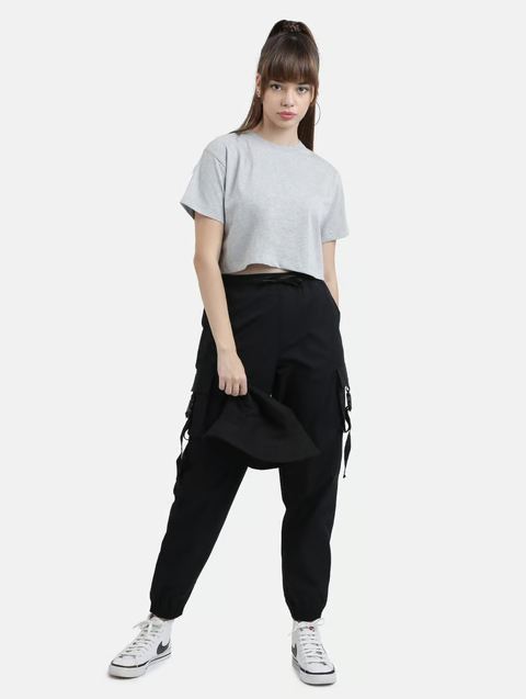 GREY CROP TSHIRT