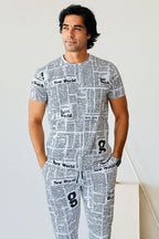 NEWSPAPER TRACKSUIT WITH MASK