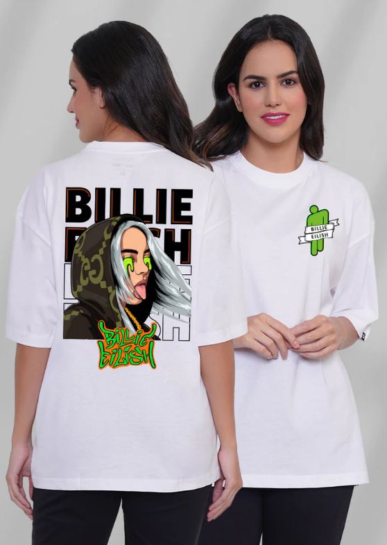WHITE BILLIE EILISH OVERSIZED TSHIRT