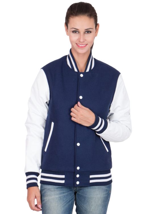 NAVY BLUE VARSITY JACKET