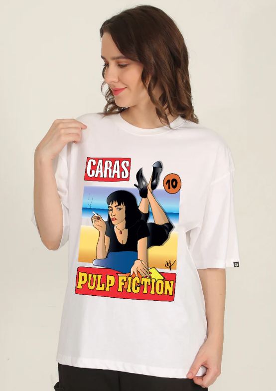 WHITE PULP FICTION OVERSIZED TSHIRT