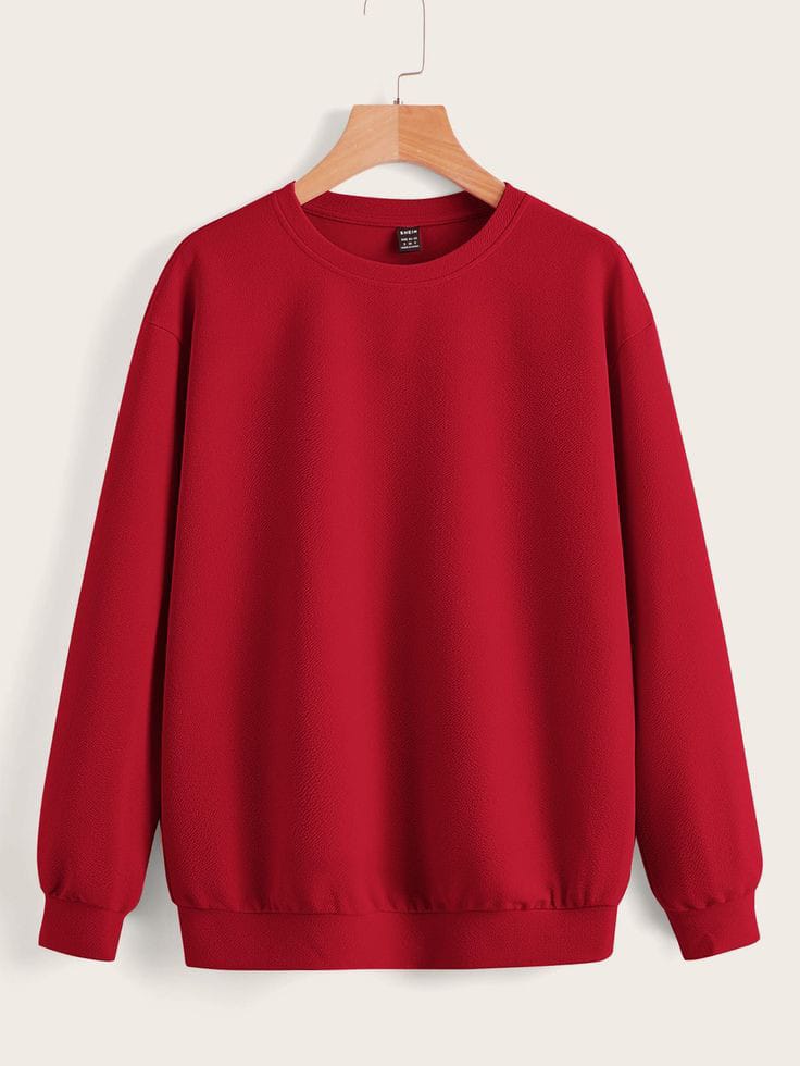 RED BASIC SWEATSHIRT