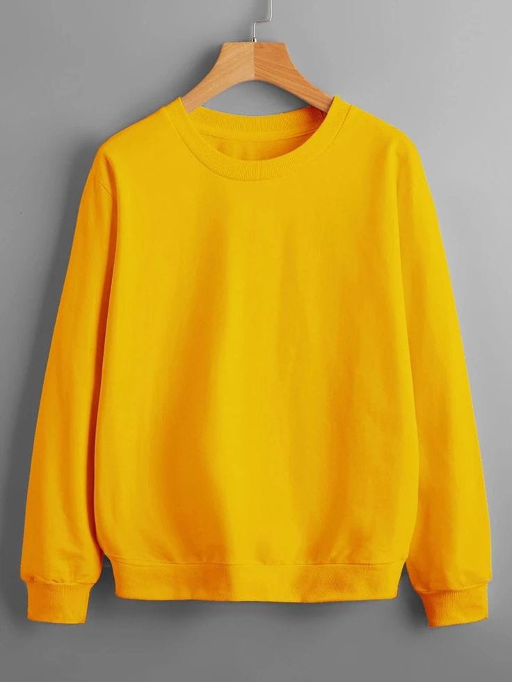 YELLOW BASIC SWEATSHIRT