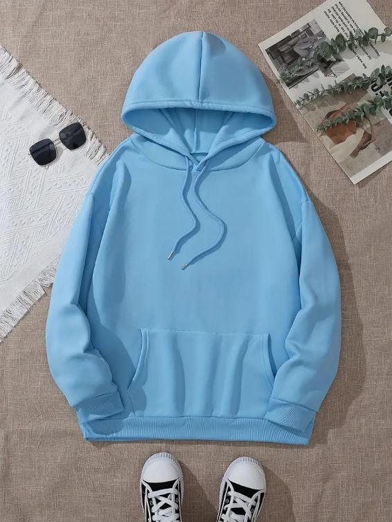 SKY BLUE BASIC HOODIE