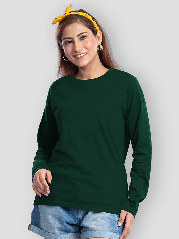 DARK GREEN FULL SLEEVES TSHIRT