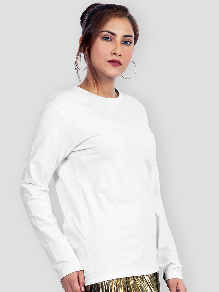 WHITE FULL SLEEVES TSHIRT