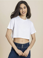 WHITE CROP TSHIRT