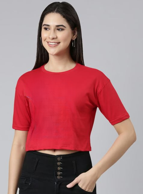 RED CROP TSHIRT
