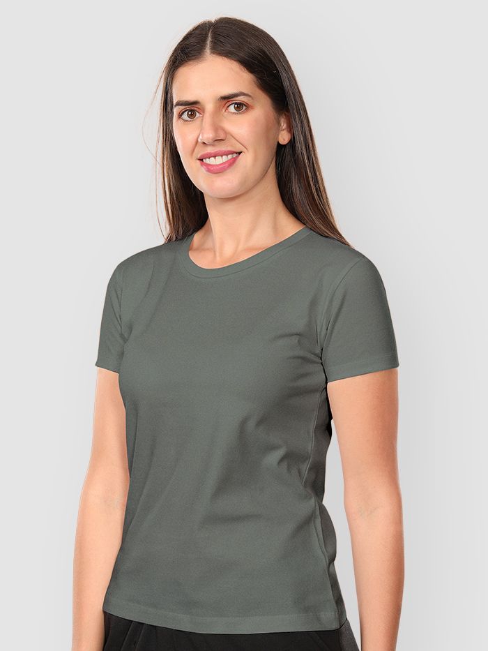 STEEL GREY HALF SLEEVES TSHIRT