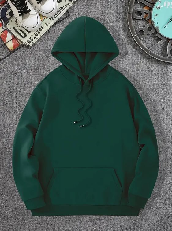 DARK GREEN BASIC HOODIE